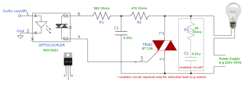 TRIAC Switch To Control High-Voltage Device